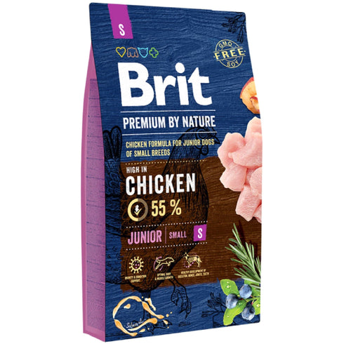 Hrana uscata pentru caini Brit Premium Junior S Pui 8kg